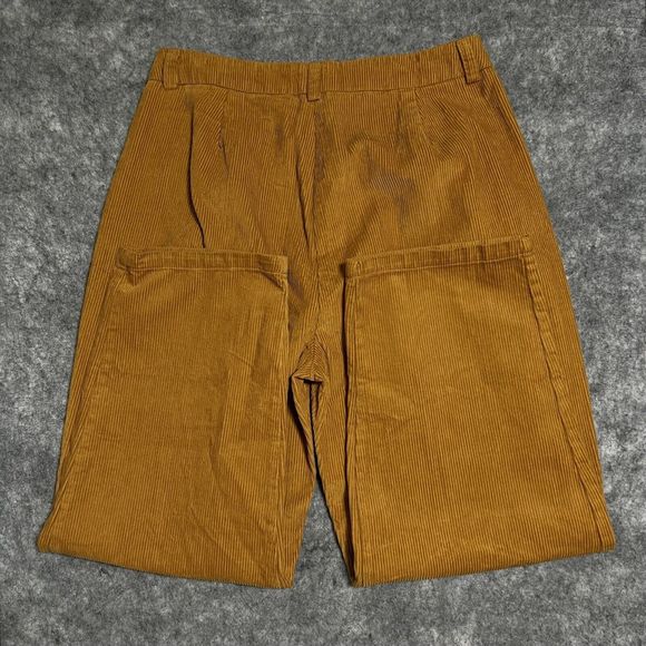 Mustard Corduroy Double Pleated Pants Women’s XL 30 Classiccore Academia Y2K - Picture 14 of 17